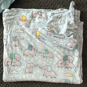 Little sleepies swaddle blanket and hat